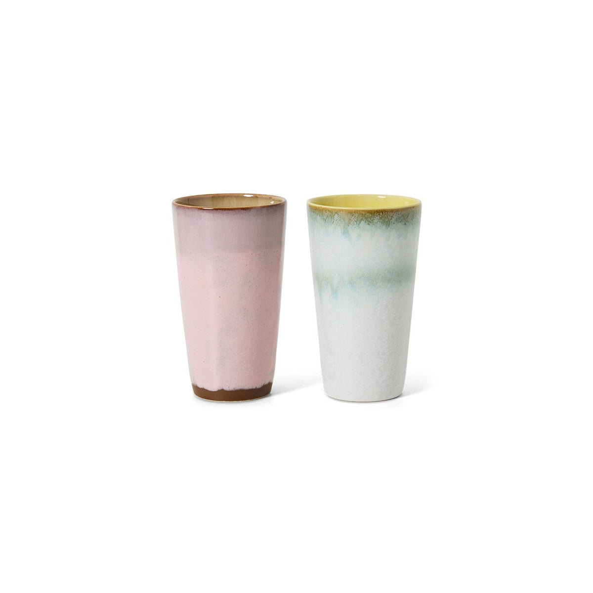 2 tasses en céramique fresco 7,5x13cm 70's ceramics - HKliving - The Cool Republic