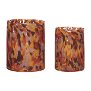 2 vases en verre orange Luce - Hübsch - The Cool Republic