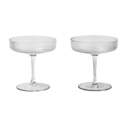 2 Verres à champagne Ripple - Ferm Living - The Cool Republic