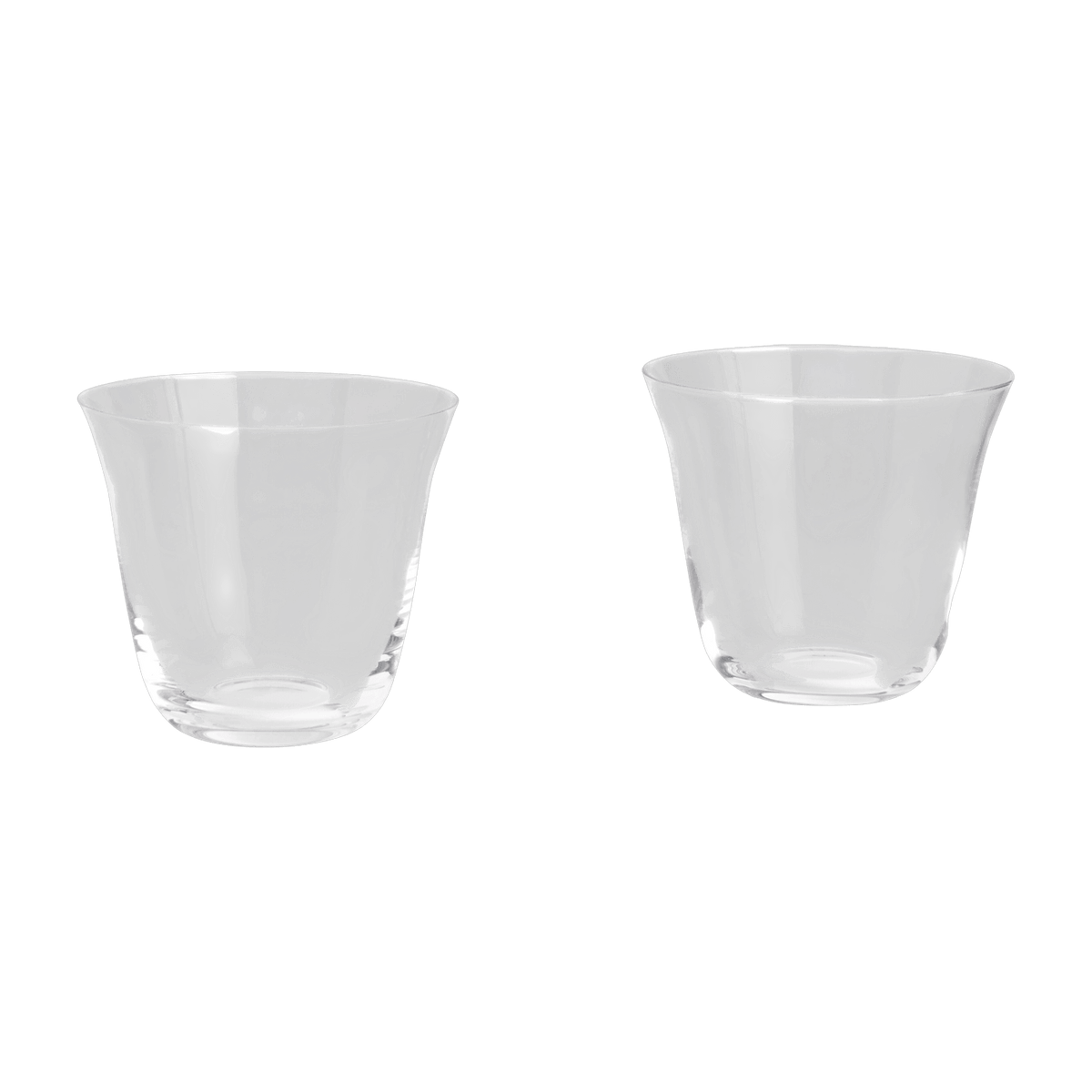2 Verres à eau courbés transparent - HAY - The Cool Republic