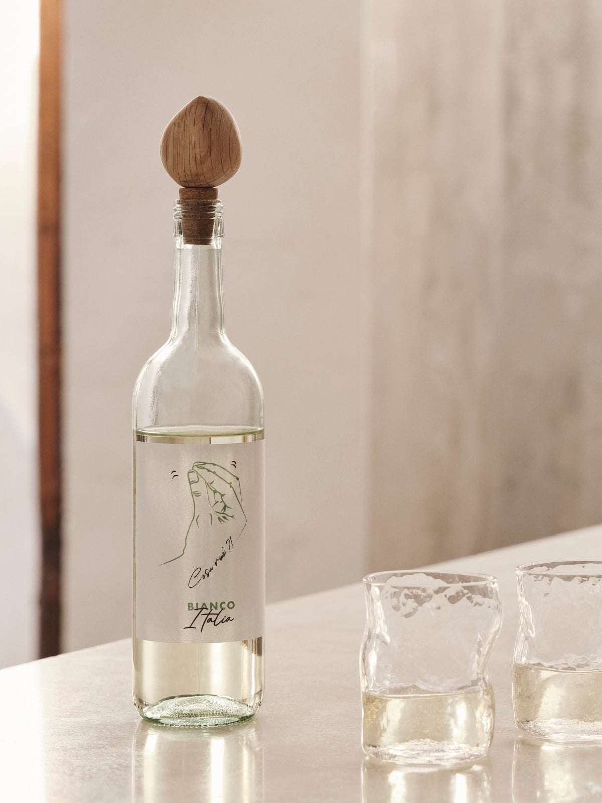 2 Verres en verre transparent 270ml Dimple - Ferm Living - The Cool Republic