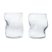 2 Verres en verre transparent 270ml Dimple - Ferm Living - The Cool Republic