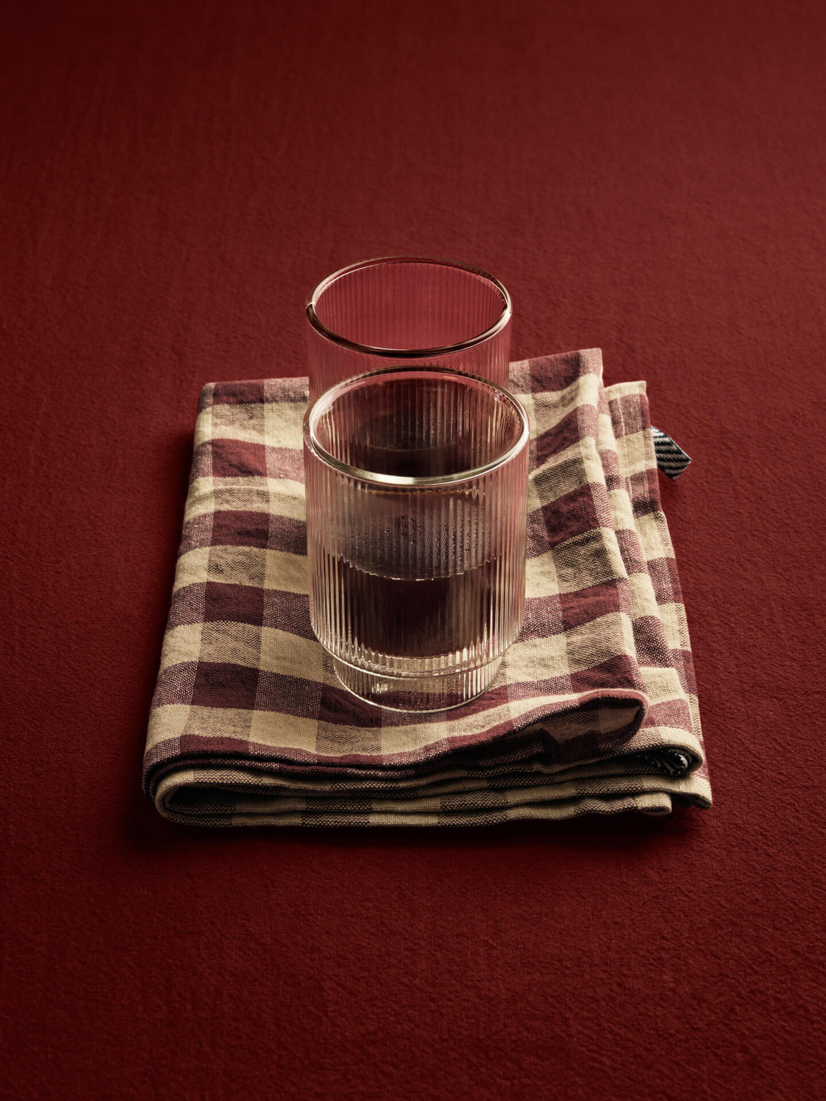 2 Verres isotherme double paroi en verre soufflé recyclé transparent Ripple - Ferm Living - The Cool Republic
