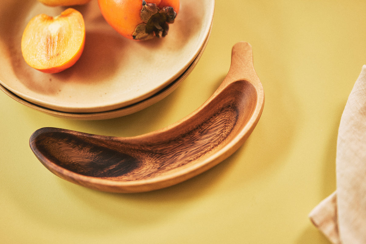 Bananenschale aus Akazienholz -. HKLIVING