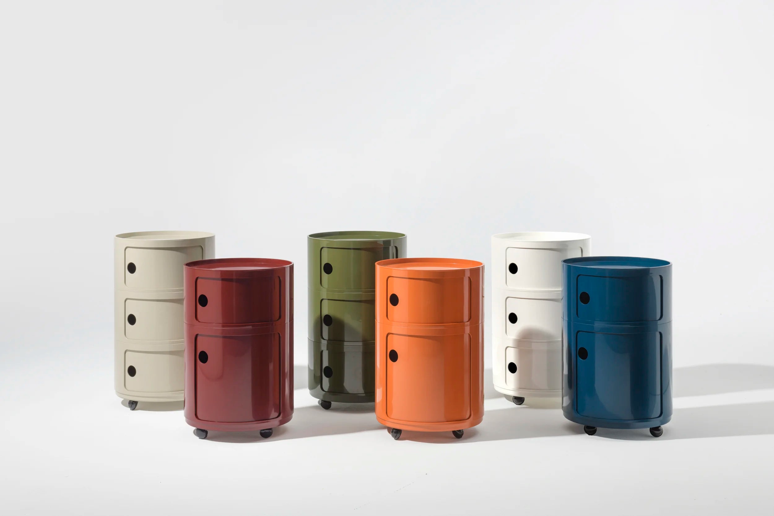 Design Side Table White 3 Drawers Componibili Big - Kartell