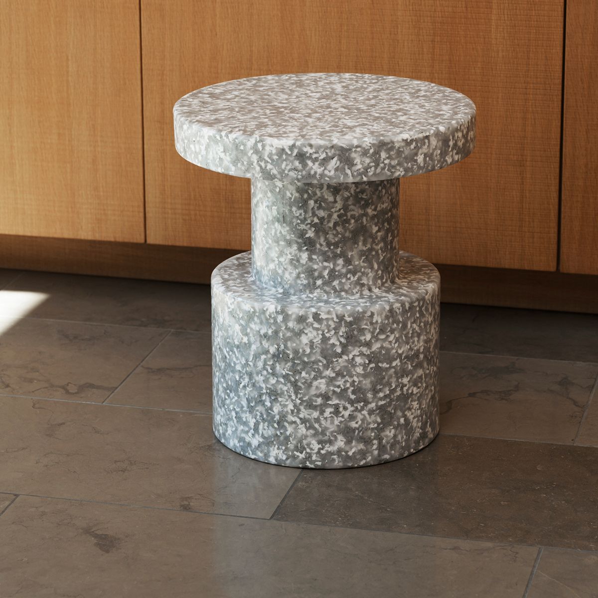 Stool in Recycled Polyethylene Grey Bit Stool - Normann Copenhagen