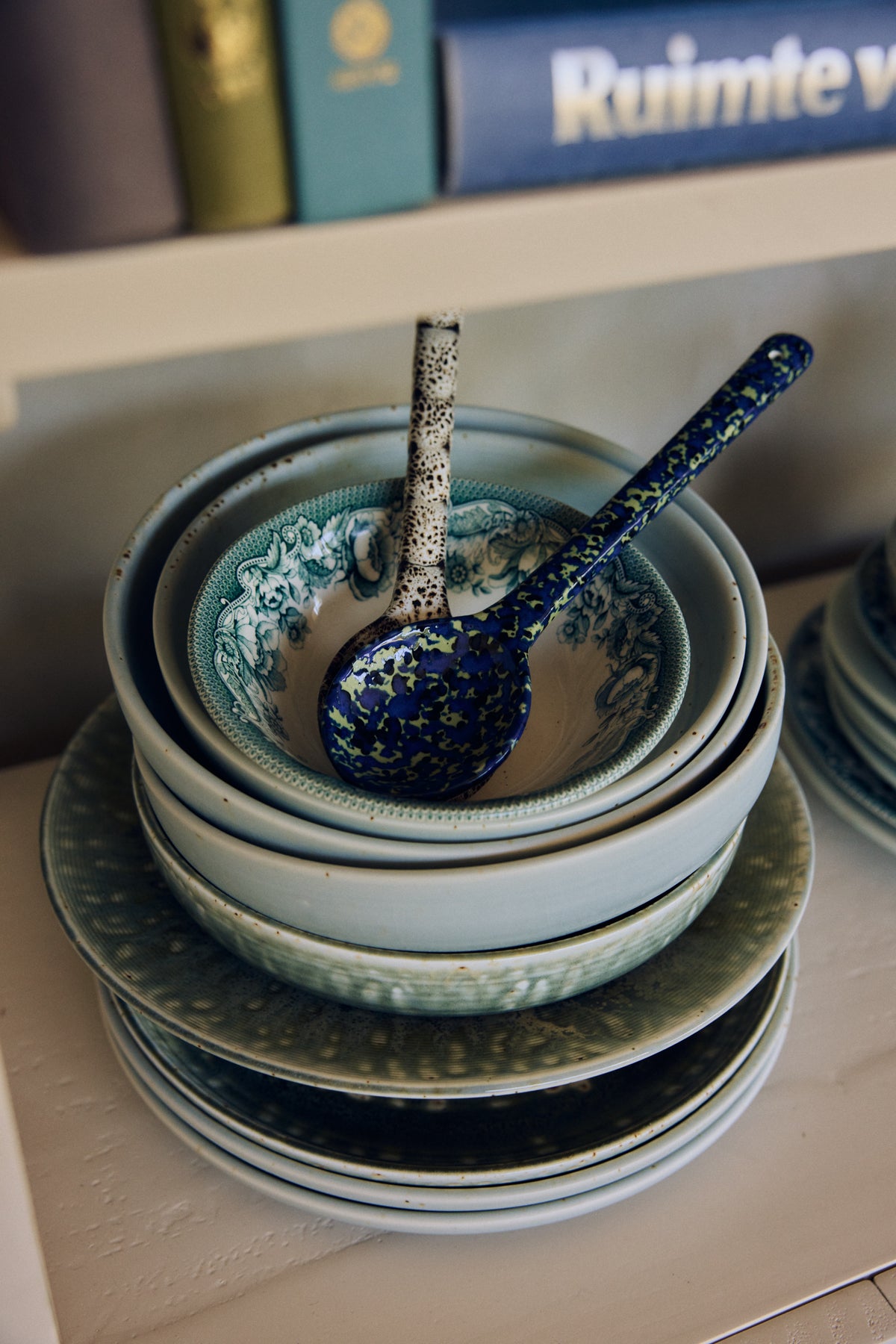 Piatto fondo in porcellana blu chiaro 21,5x4,8cm Chef Ceramics - HKLIVING