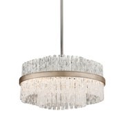 Suspension en fer feuille d'argent 51x28cm Chime - Corbett Lighting