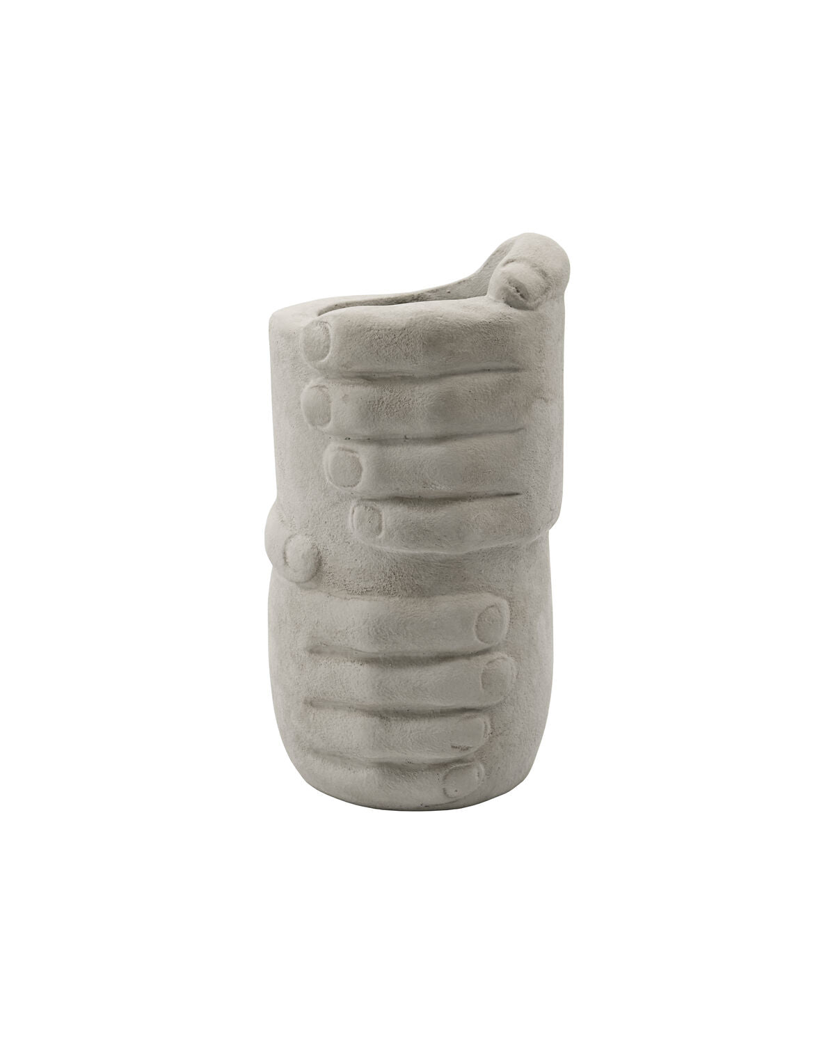 Grey ceramic storage pot 10x18cm Handy - House Doctor