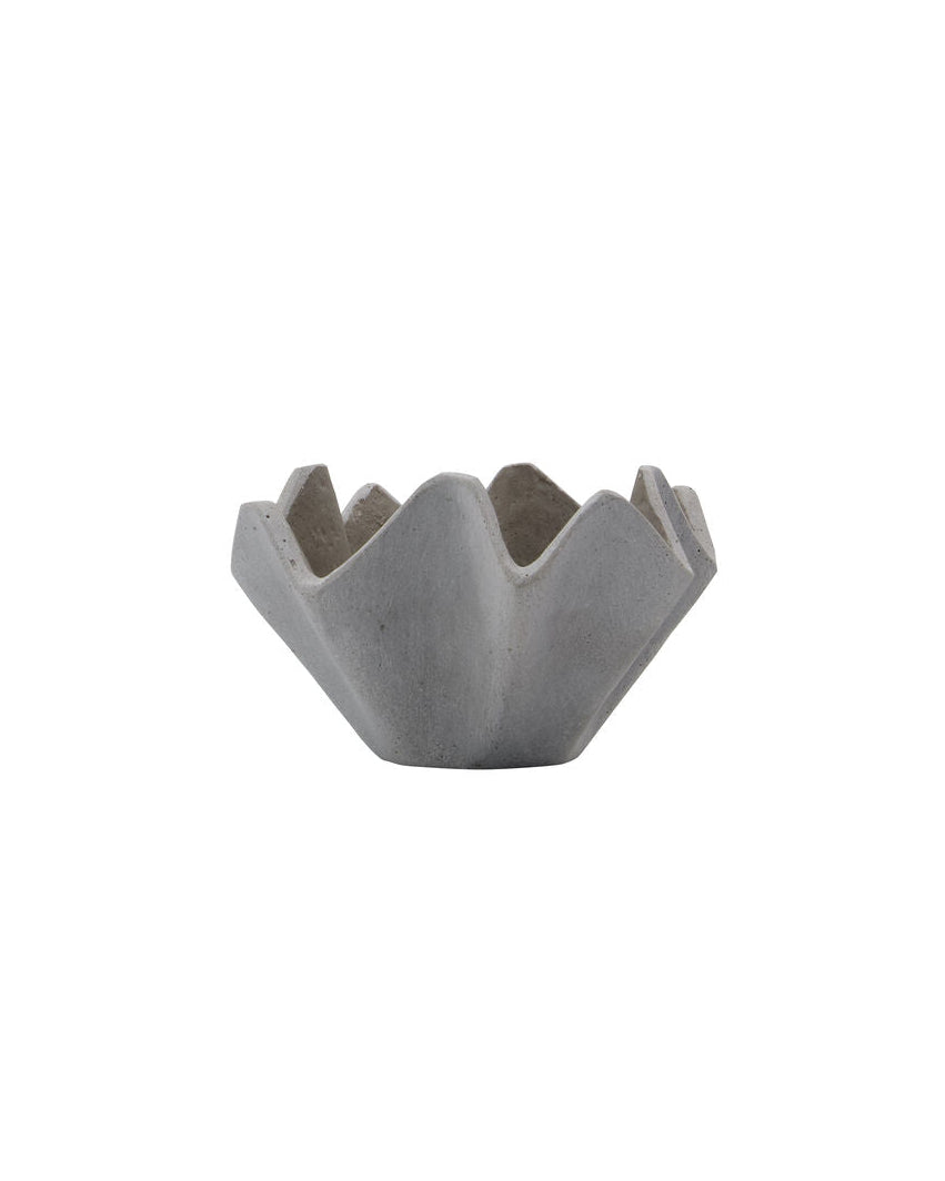 Porte-bougie chauffe-plat en pierre gris 17x9,5cm Vaso - House Doctor
