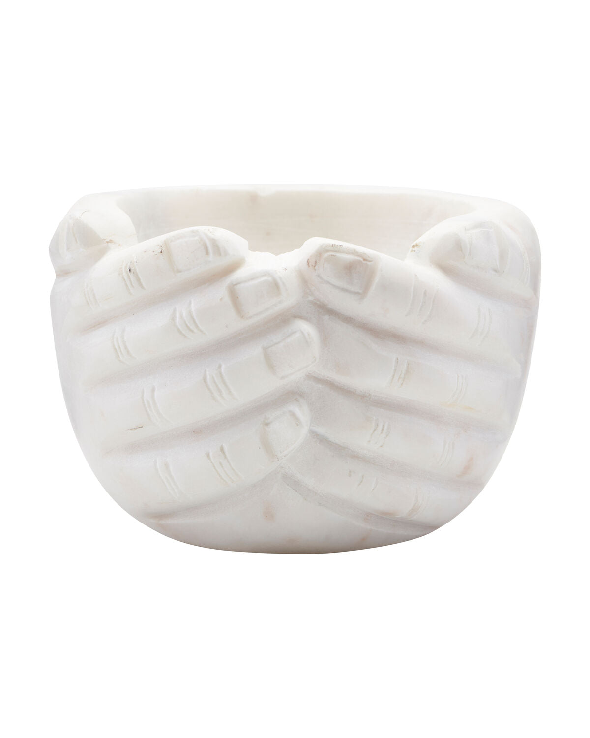 Cuenco de mármol blanco roto 15x10cm - House Doctor