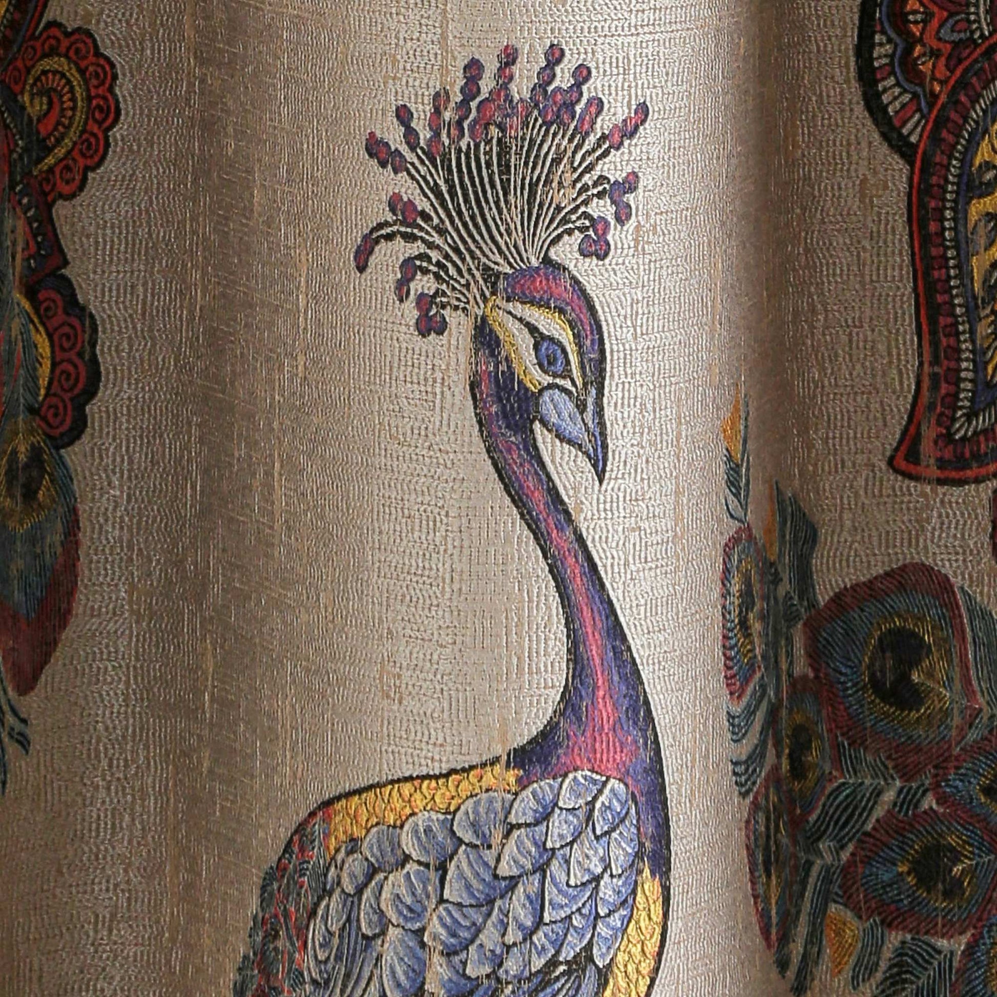 Rideau À Oeillets Indra Taupe Multicolore - Madura — 211575.jpg