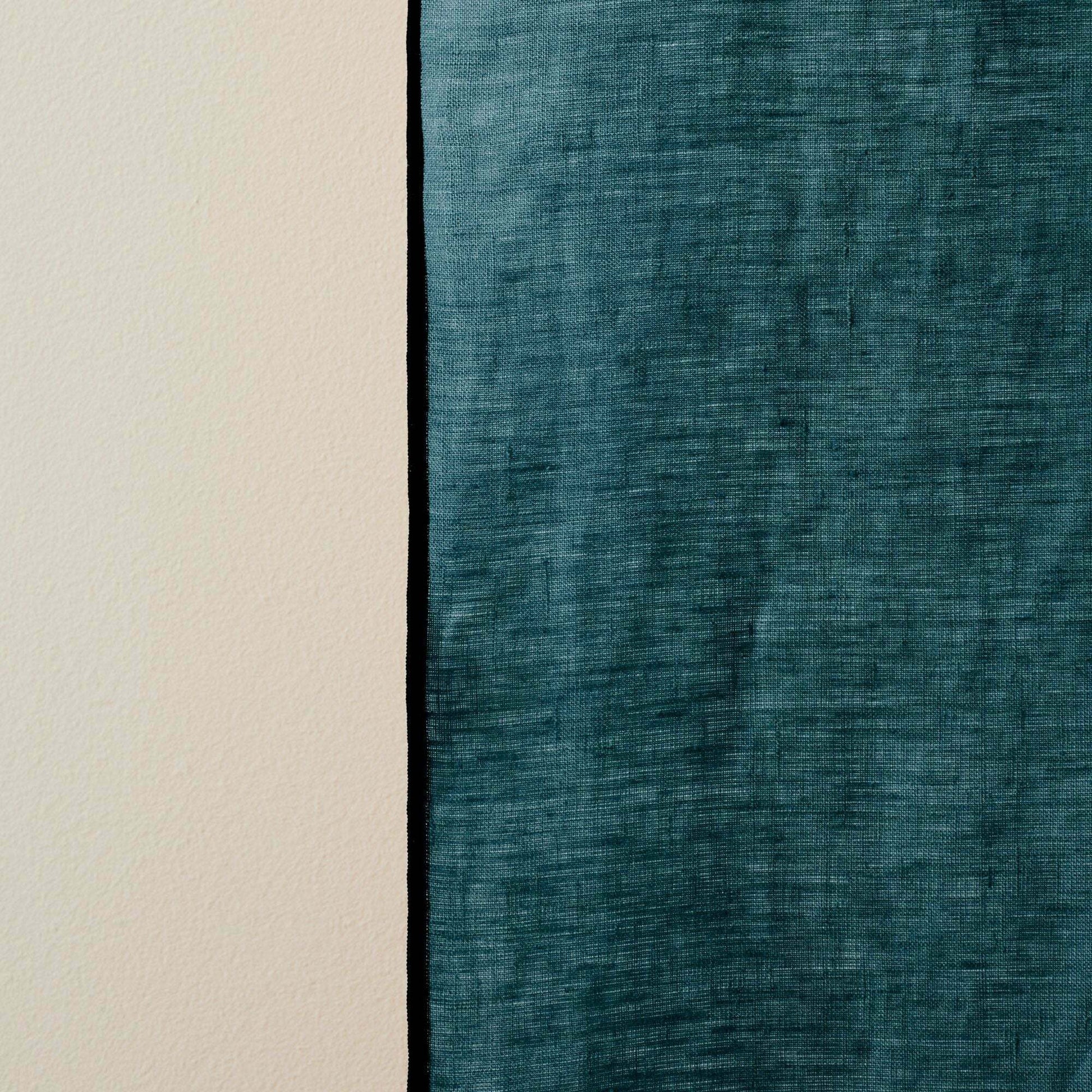 Rideau À Ruban Fronceur Carlina Bleu Vert Et Bourdon Noir - Madura — 211734.jpg