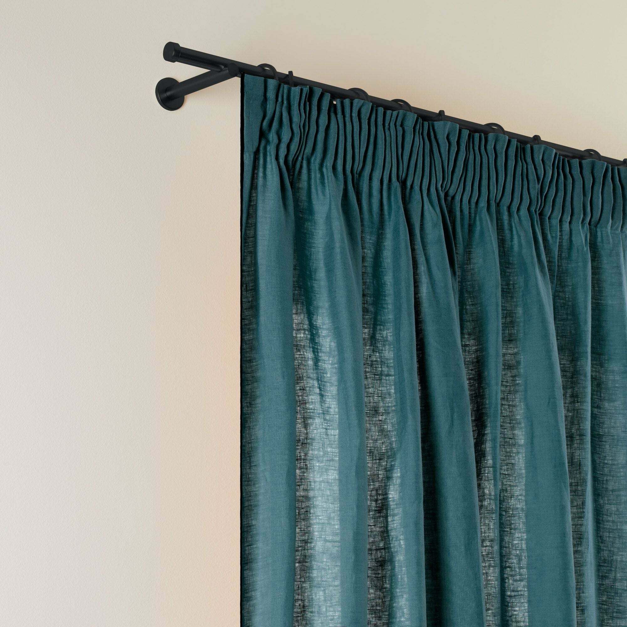 Rideau À Ruban Fronceur Carlina Bleu Vert Et Bourdon Noir - Madura — 211736.jpg