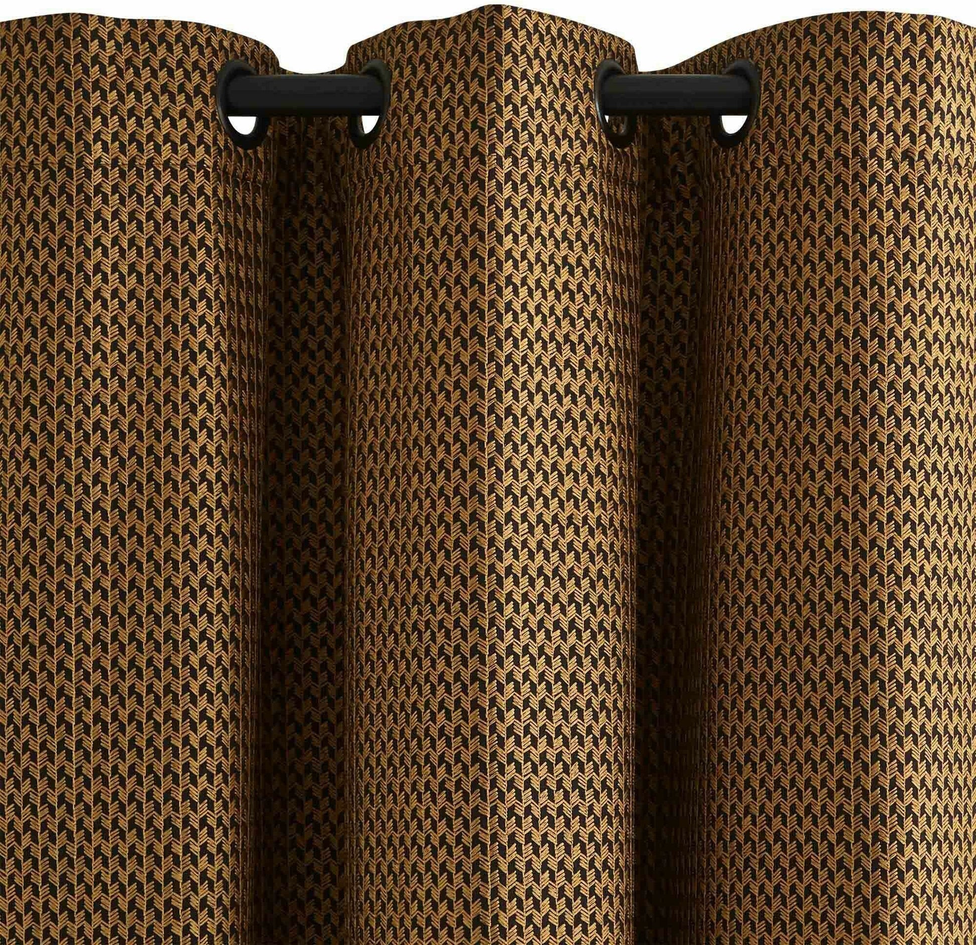 Rideau À Oeillets Noirs Doublé Octave Doré - Madura — 211946.jpg