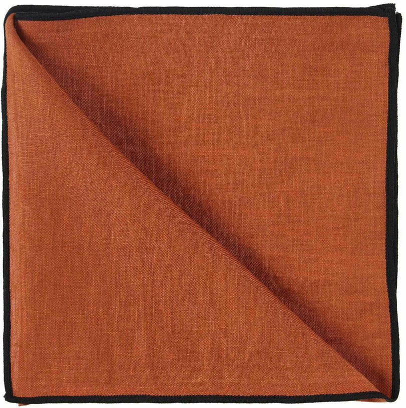 serviette-de-table-carlina-terracotta-et-bourdon-noir-madura-1