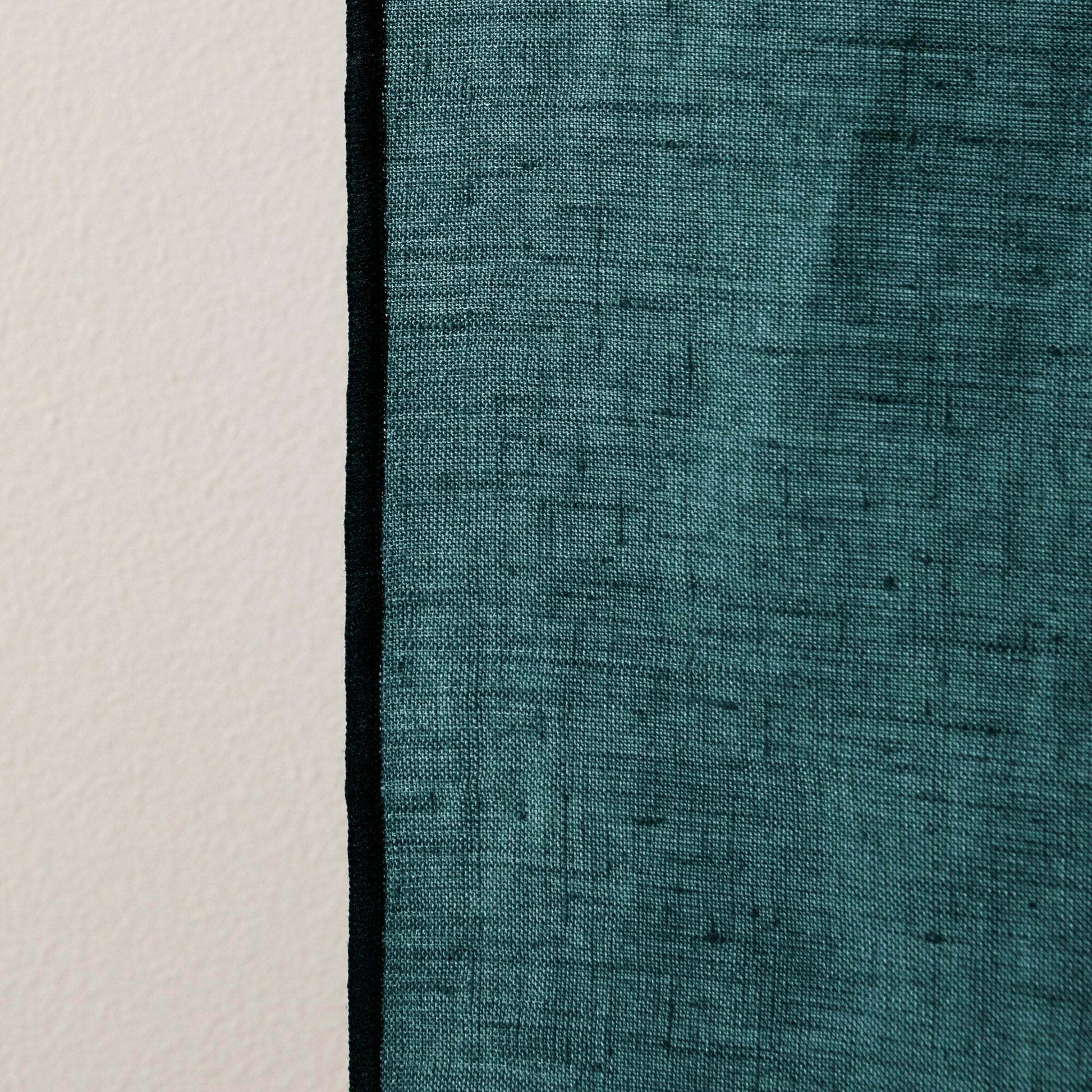 Rideau À Oeillets Noirs Carlina Bleu Vert Et Bourdon Noir - Madura — 212320.jpg