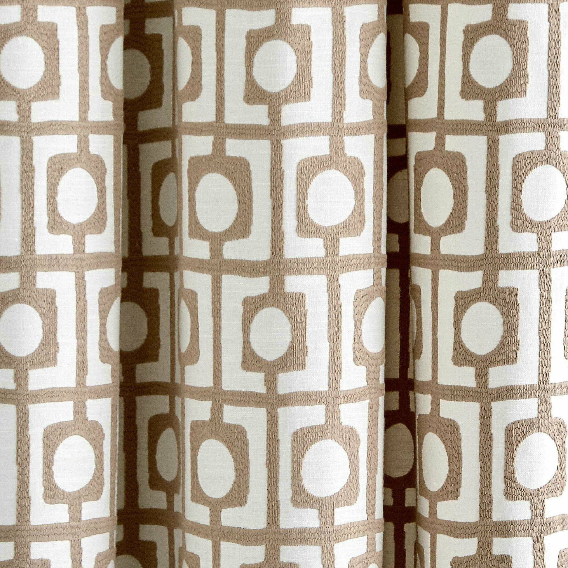 Rideau À Oeillets Abstract Naturel Et Beige - Madura — 212557.jpg