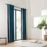 Rideau À Oeillets Noirs Vasco Bleu Canard - Madura — 212991.jpg
