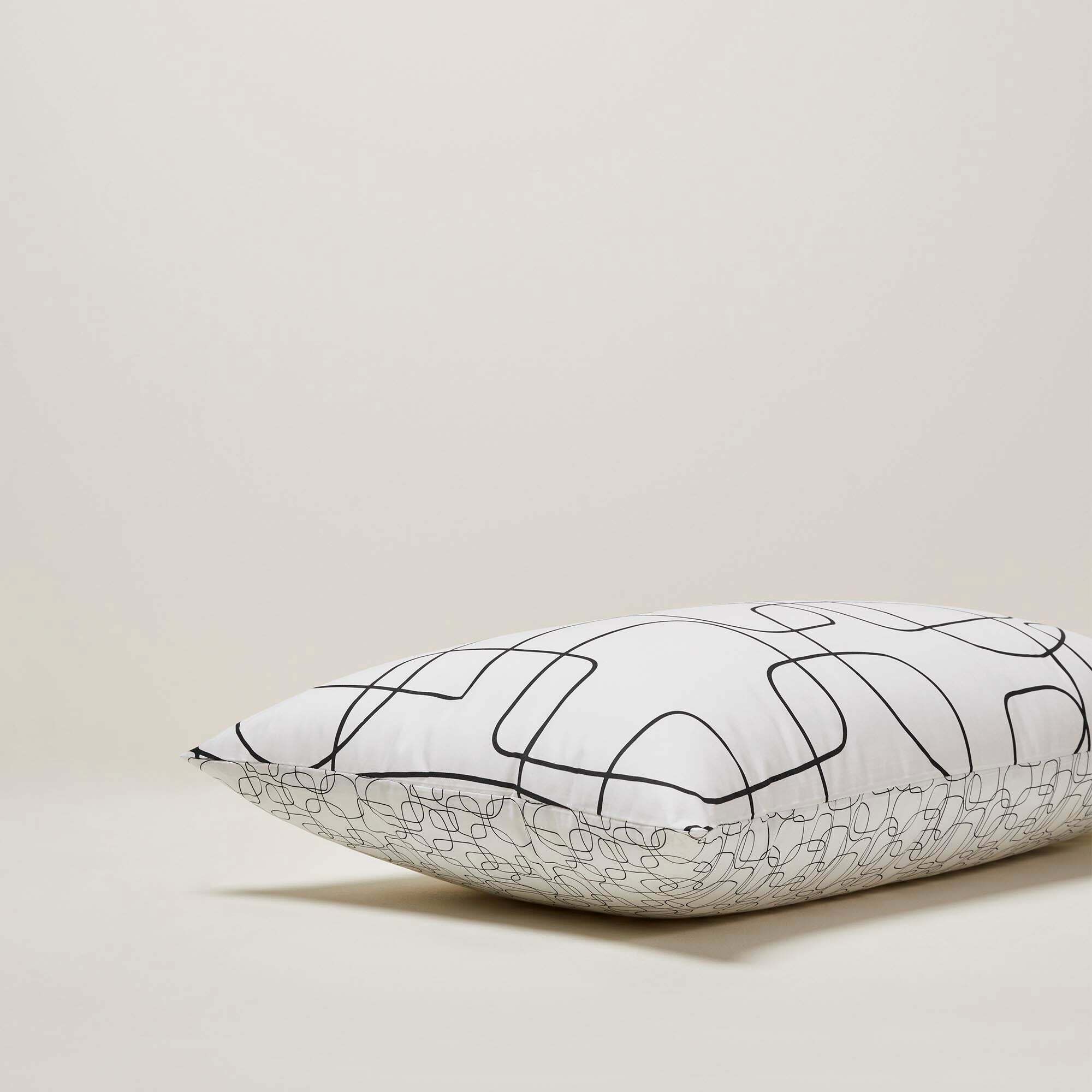 Lot De 2 Taies D'oreiller Ariana Blanc Et Gris - Madura — 213455.jpg