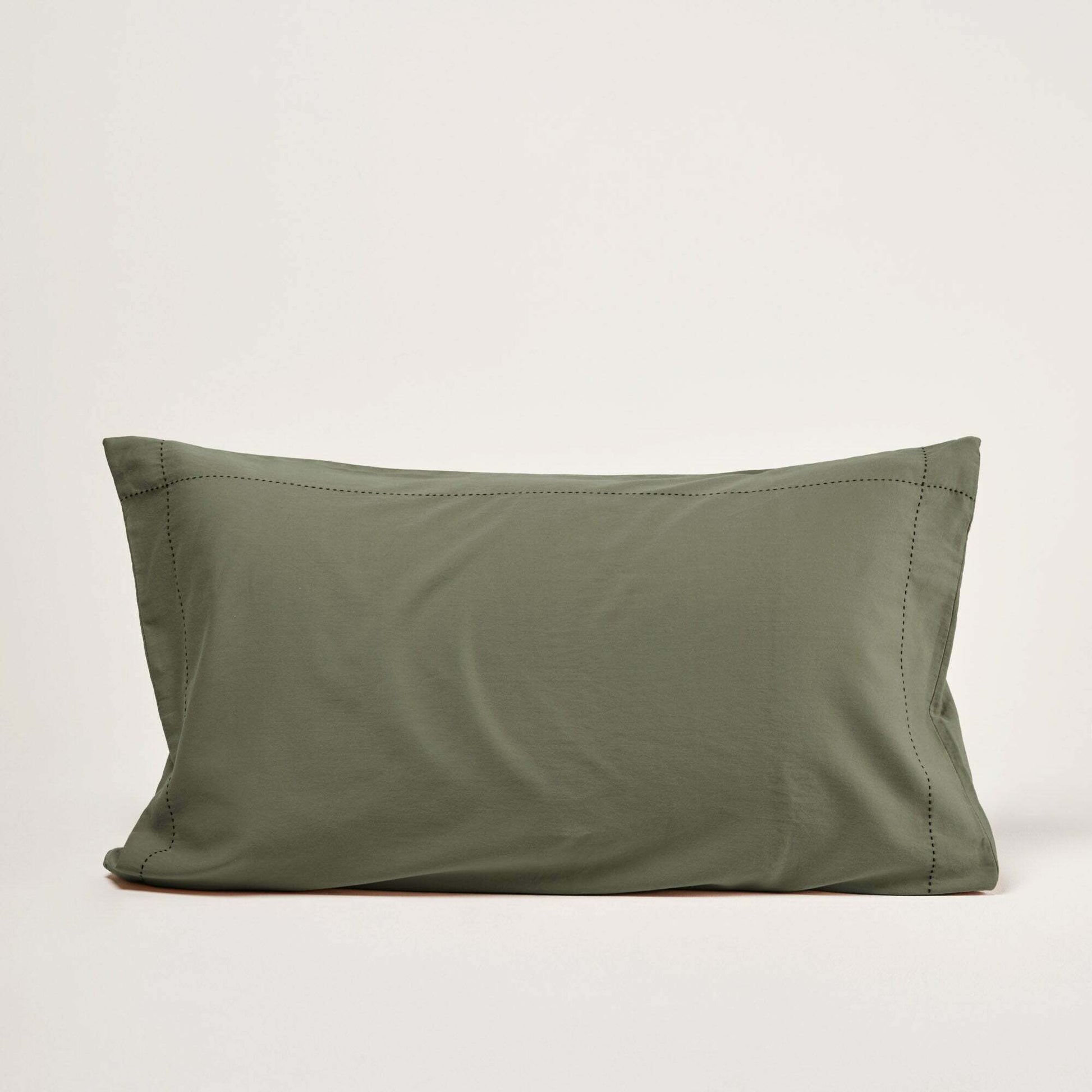 Lot De 2 Taies D'oreiller Anouk Kaki Grisé Et Noir - Madura — 213588.jpg