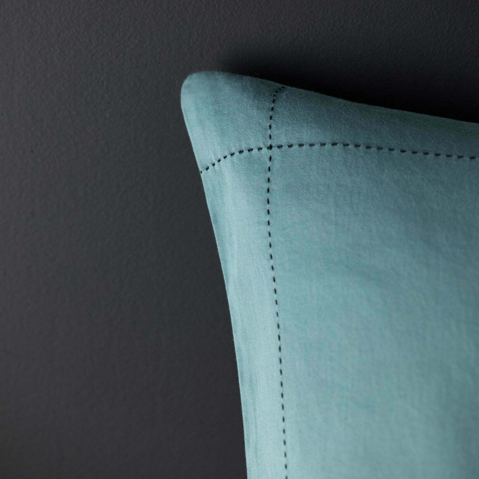 Lot De 2 Taies D'oreiller Anouk Vert De Gris Et Noir - Madura — 213611.jpg