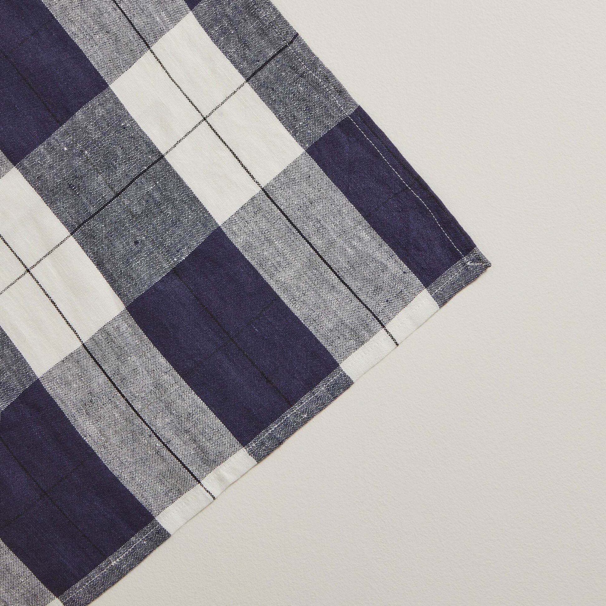 Serviette De Table Gregory Bleu Encre Et Blanc Cassé - Madura — 213773.jpg