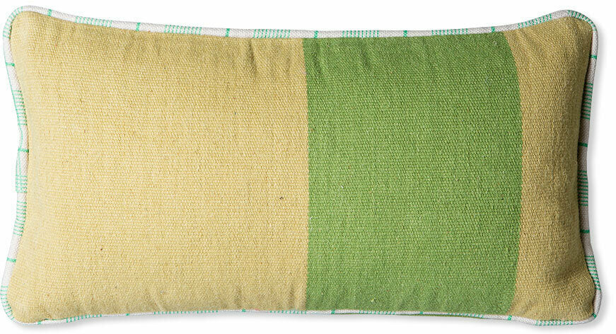 Coussin en laine tissé à la main Vert (38X74) - HKLIVING — 216058.jpg