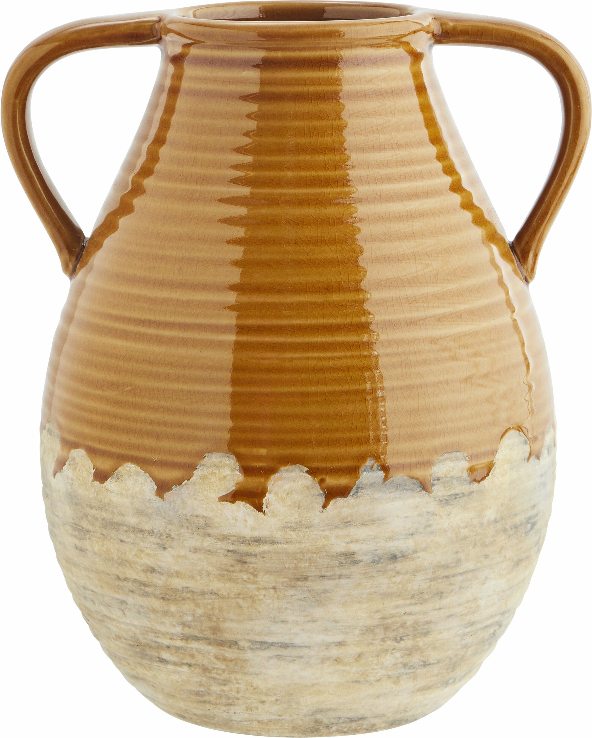 Stoneware vase w/ handles _ Mustard, natural — 231914.jpg