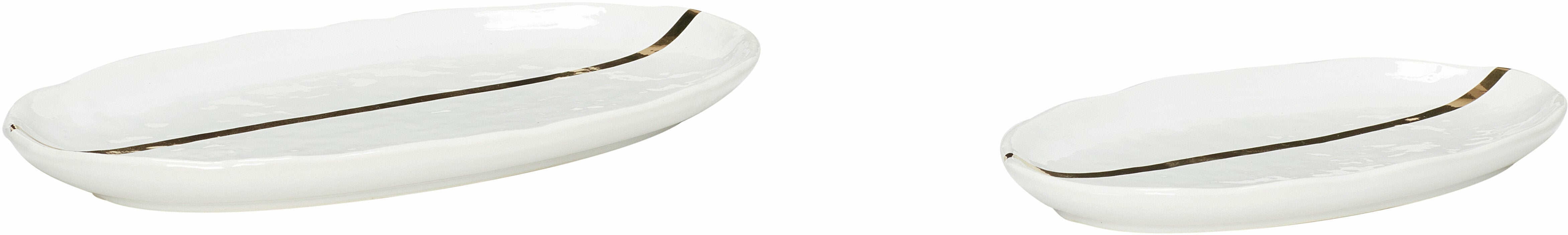 Assiette Stroke Blanc/Or (Set Of 2) - Hübsch — 232759.jpg