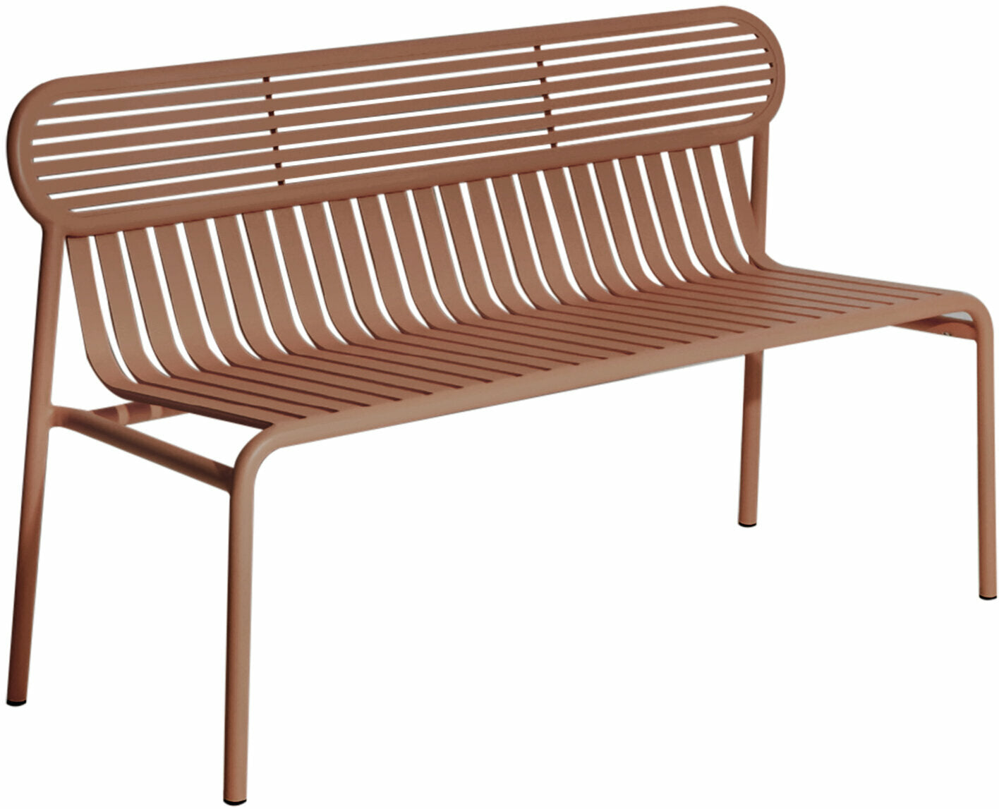 Banc de jardin en aluminium terracotta Week-End - Petite Friture — 236672.jpg