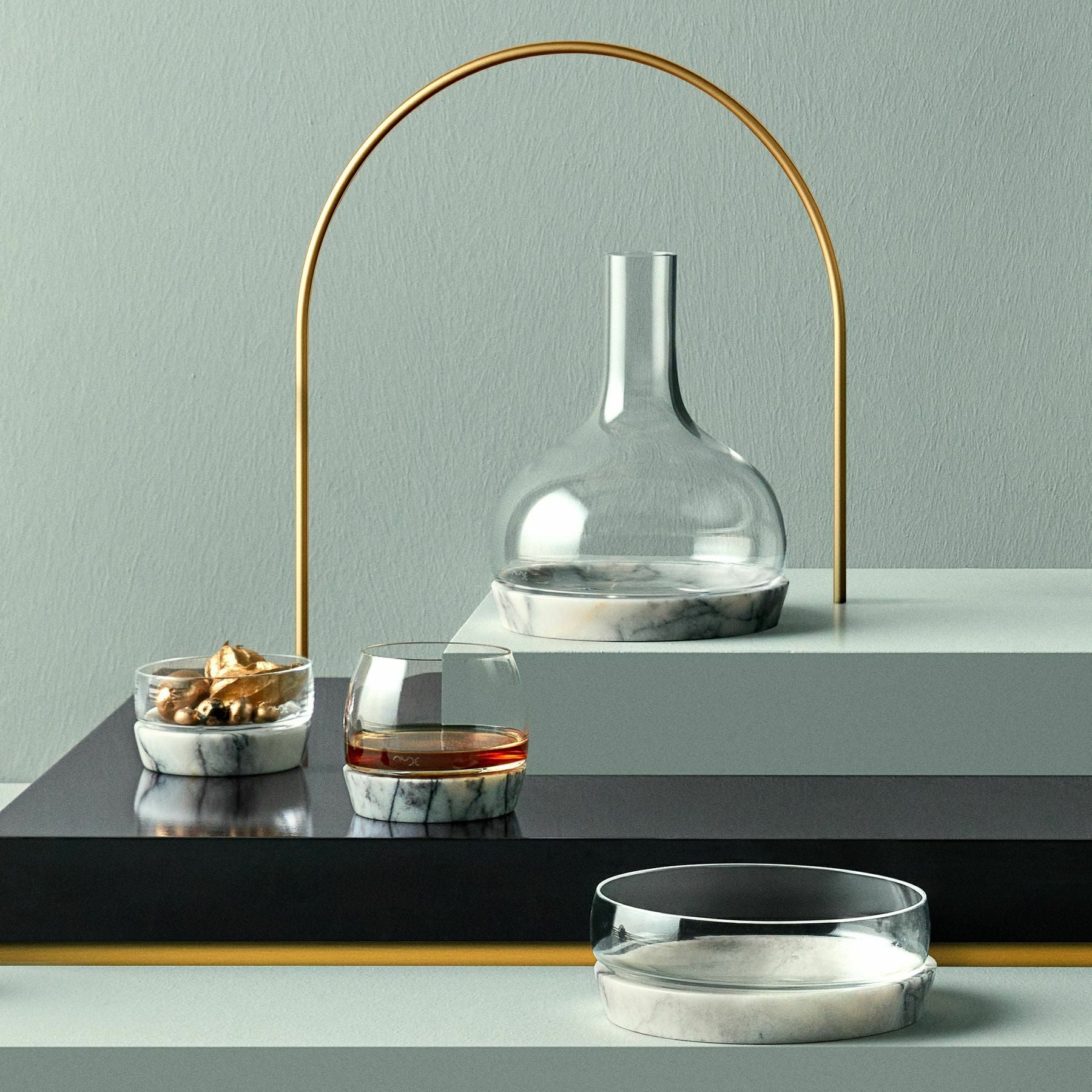 Chill Bowl With Marble Base M - Nude Glass — 238108.jpg