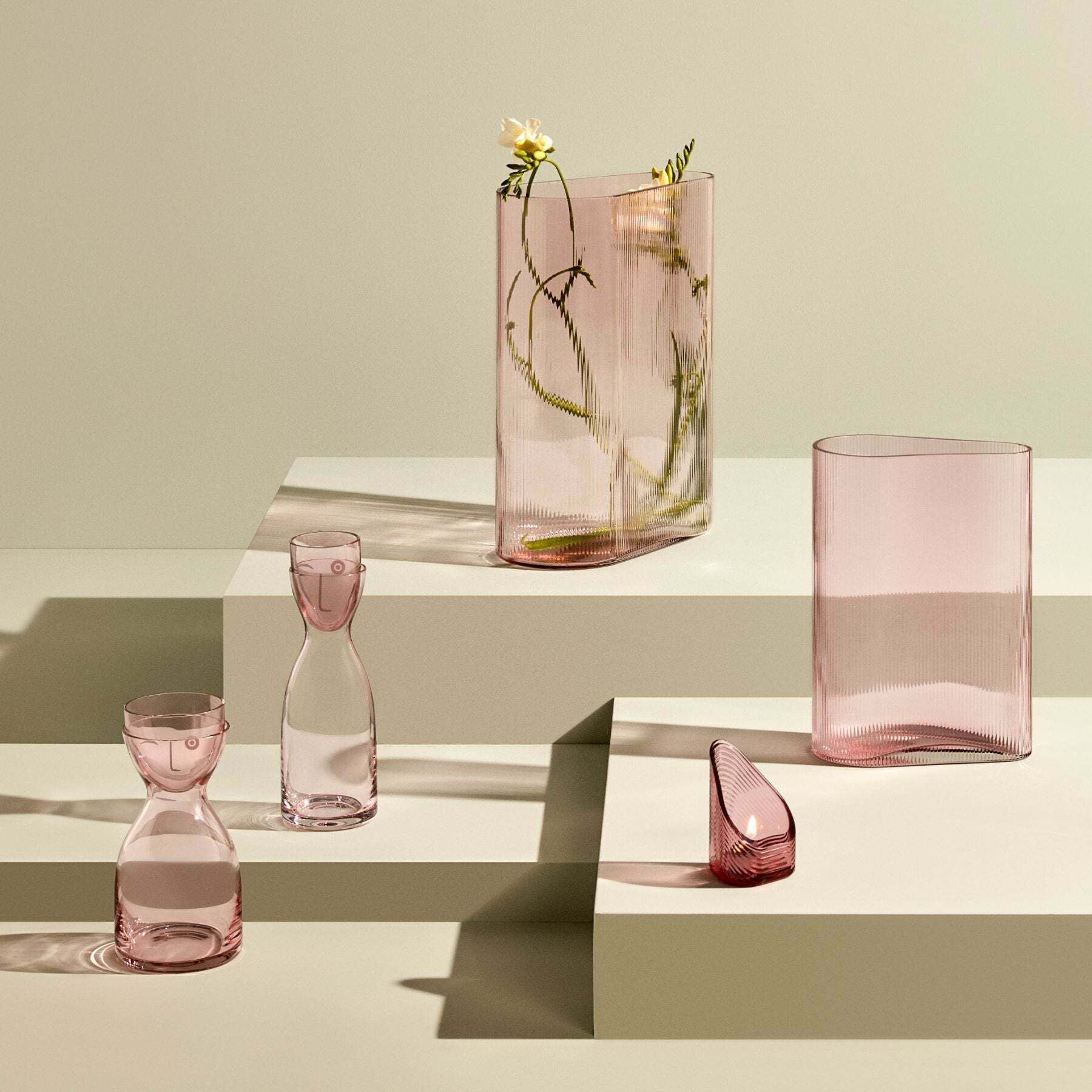 Set d'eau de nuit M. & Mme Short Dusty Rose - Nude Glass — 238498.jpg
