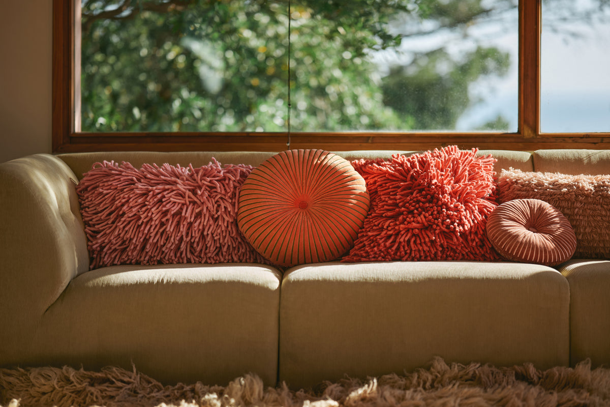 Cuscino in lana rosso ciliegia (50x50cm) - HKLIVING