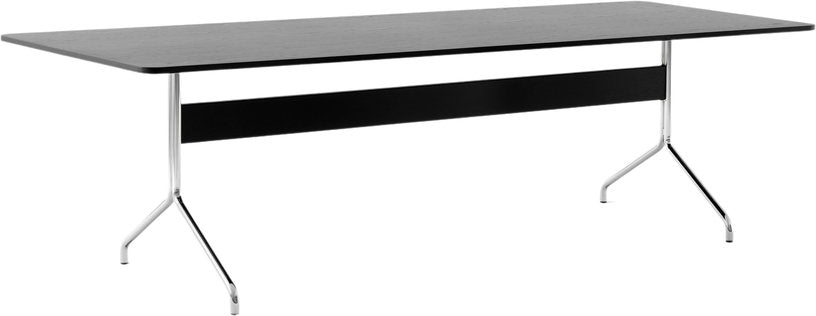 table-a-manger-en-chene-noir-et-chrome-250x110-cm-pavilion-av24-tradition-1