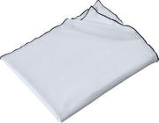 White washed cotton tablecloth with midnight blue border 170 x 300 cm The Cool Republic
