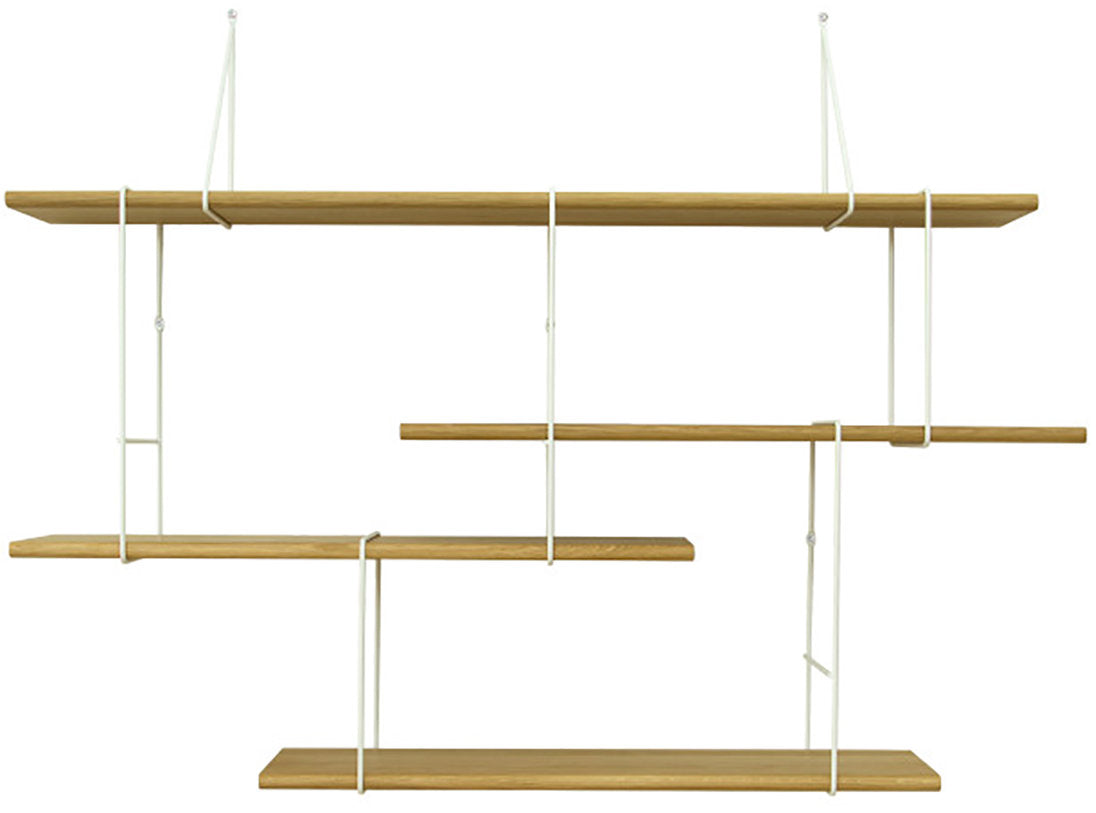 Étagère en chêne et acier blanc setup 1 Link - Studio Hausen — 26929.jpg