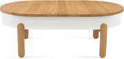 Tavolino in rovere e bianco 100 cm Batea - Woodendot