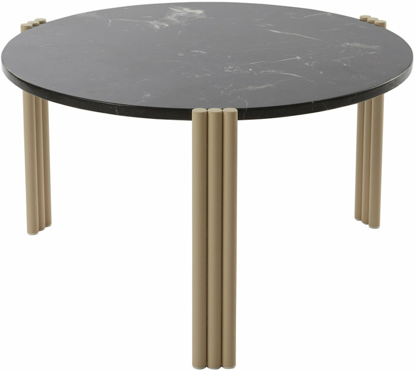 table-basse-ronde-en-acier-beige-et-marbre-noir-35-x-60-cm-tribus-aytm-1
