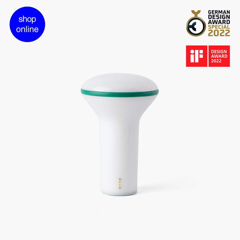 lampe-portable-blanc-opal-et-vert-fonce-buddy-faro-barcelona-1