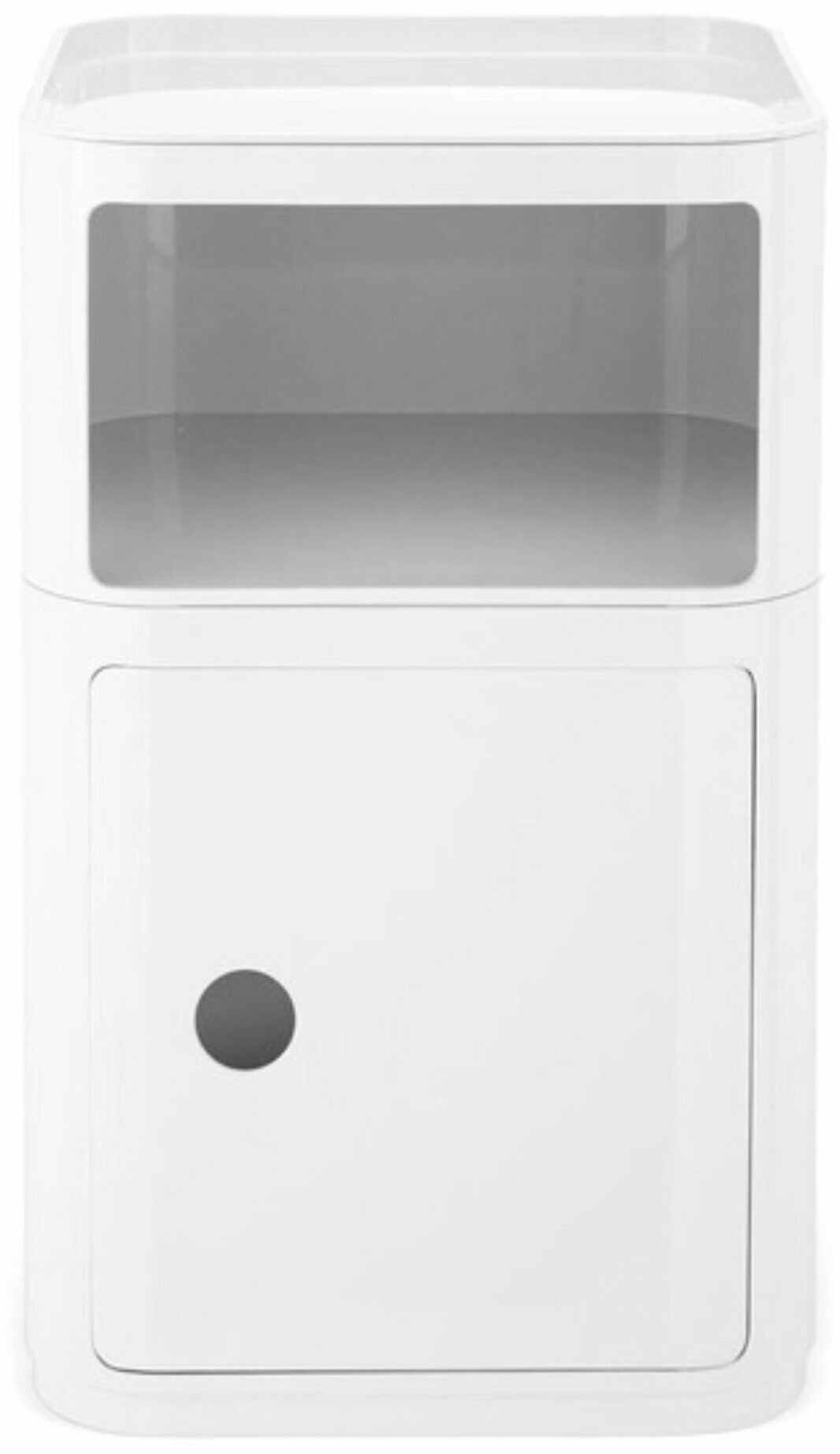 Table de chevet 1 porte carrée blanc Componibili Classic Big - Kartell — 292596.jpg