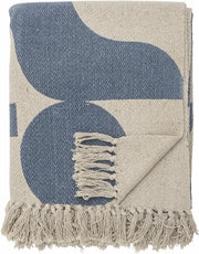 Plaid Agno Coton Recyclé Bleu - Bloomingville — 297933.jpg