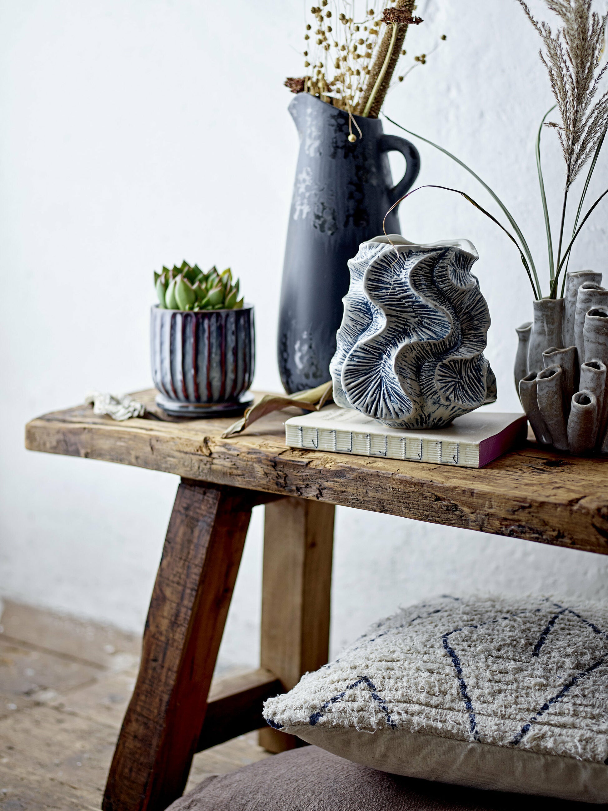 Vase Guxi Grès bleu - Bloomingville — 298356.jpg