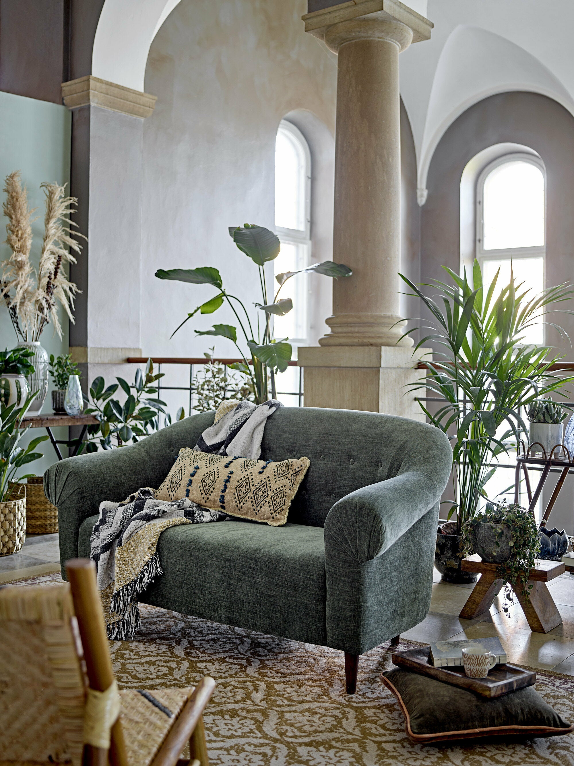 Aurial Coussin Verte Coton - Bloomingville — 298428.jpg