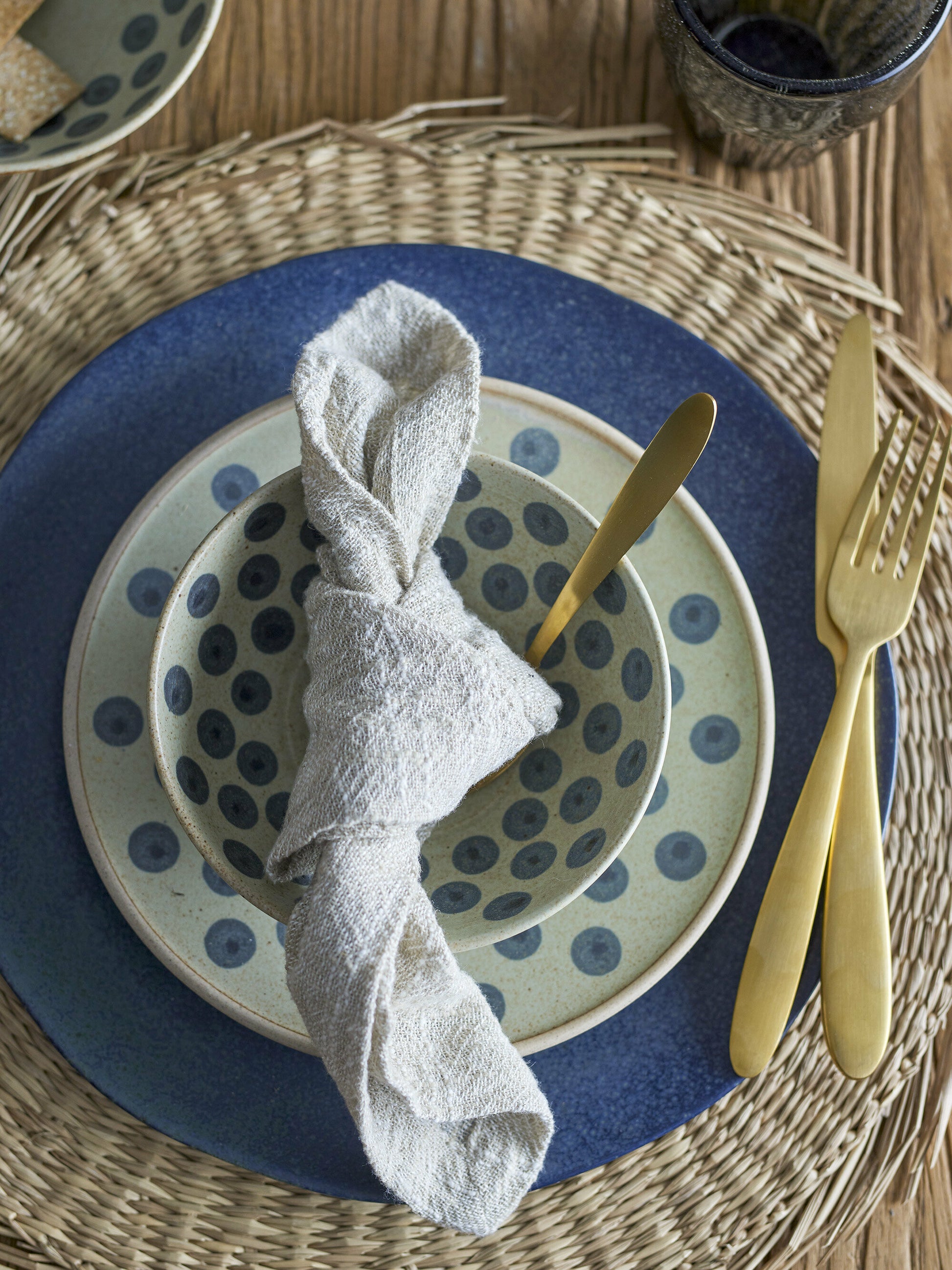 Assiette Tinni Grès Bleu - Bloomingville — 298509.jpg
