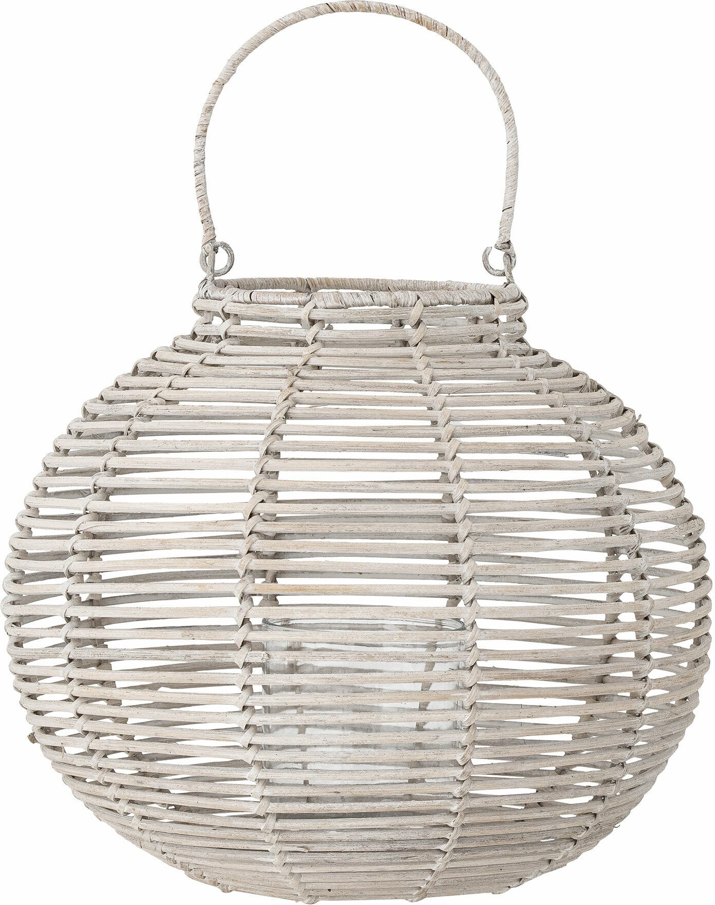 Lanterne Malua avec verre en rotin blanc Bloomingville — 299082.jpg