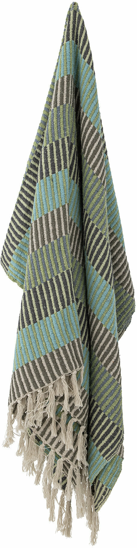 Plaid Isnel Coton recyclé bleu - Bloomingville — 299719.jpg