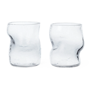2 Bicchieri in vetro trasparente 270ml Dimple - Ferm Living