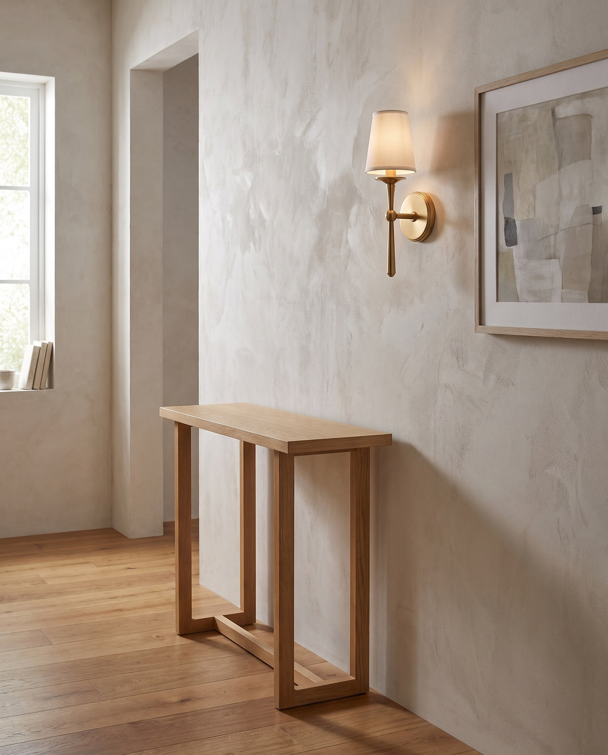Applique murale en laiton laiton vieilli 12x37cm Islip - Hudson Valley Lighting en situation