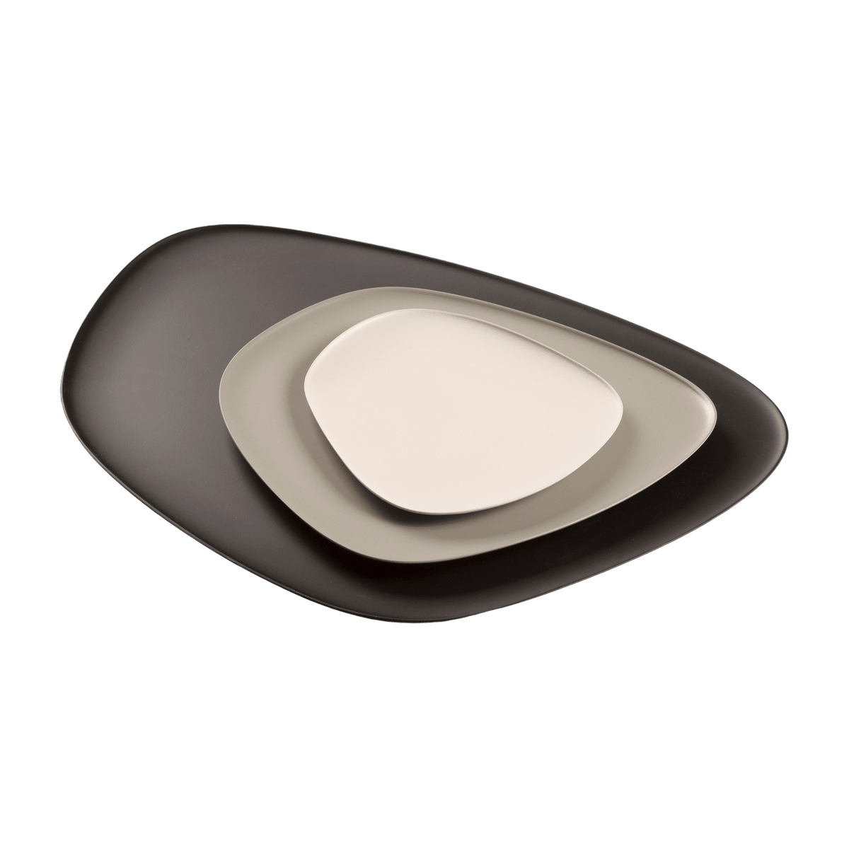 3 Namaste tri-colored presentation plates - Kartell - The Cool Republic